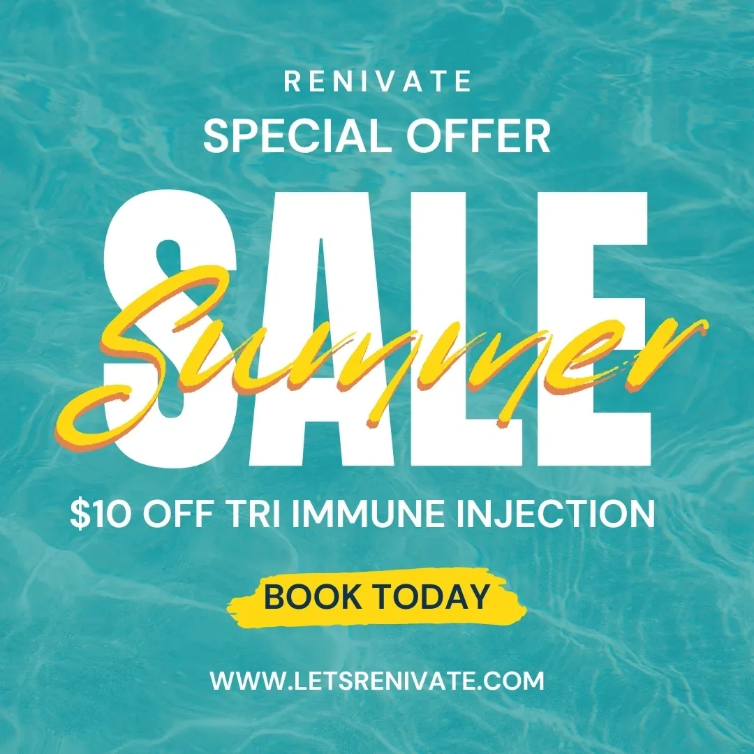 Summer sale offer with discount on injection.